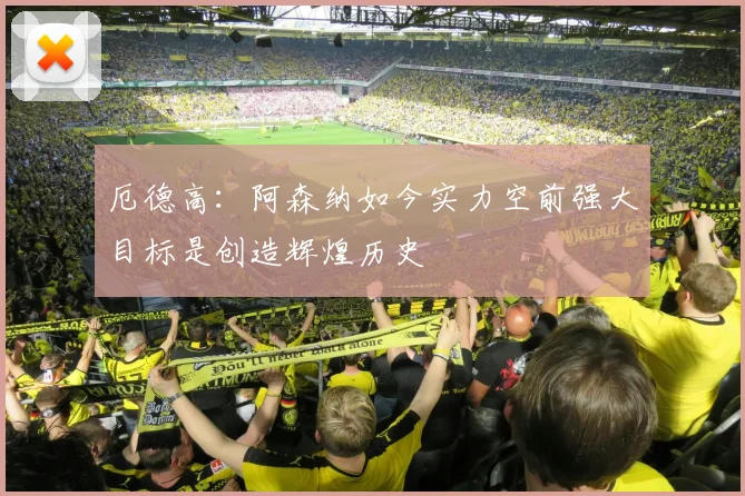 厄德高：阿森纳如今实力空前强大目标是创造辉煌历史